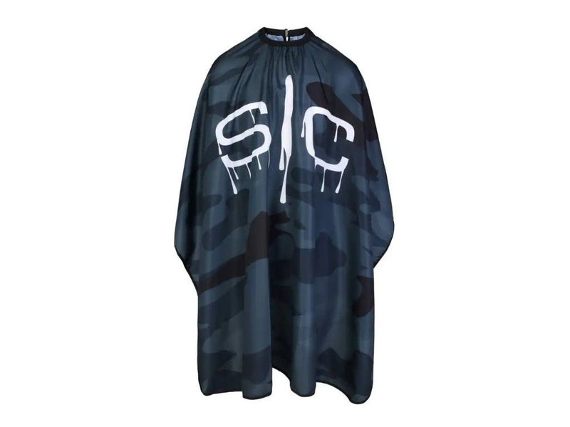 StyleCraft Cutting Cape CAMO Black kadeřnická pláštěnka