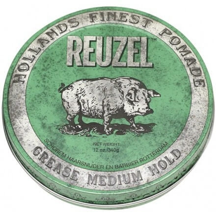 Reuzel Green Grease Medium Hold pomáda 340 g - olejová pomáda se střední fixací a variabilním leskem
