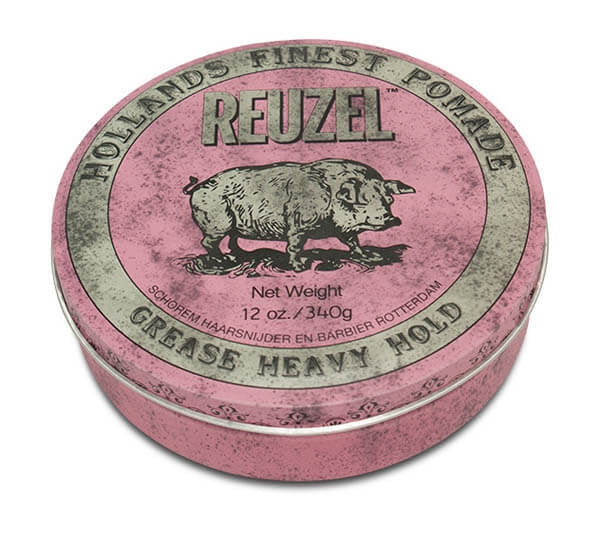 Reuzel Pink Grease Heavy Hold pomáda 340 g - oil-based pomáda se silnou fixací z rotterdamského barbershopu Schorem