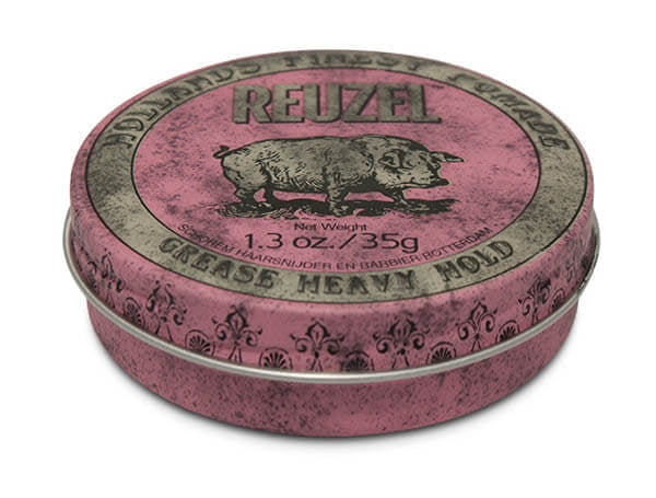 Reuzel Pink Grease Heavy Hold pomáda na vlasy 35 g - těžká oil-based pomáda pro vysoký lesk