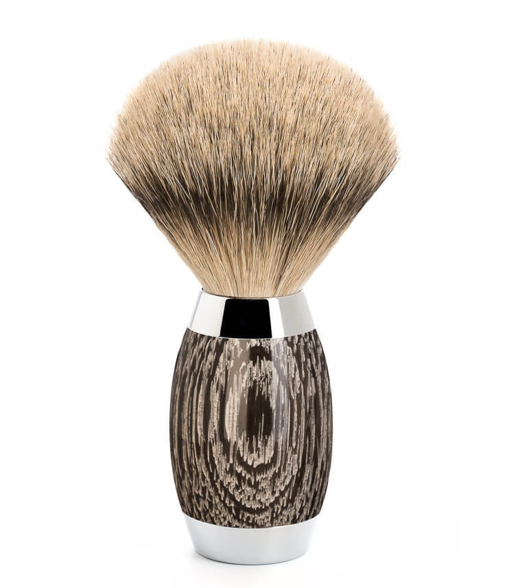 Mühle Edition No. 3 Bog Oak & Sterling Silver Silvertip Badger štětka na holení