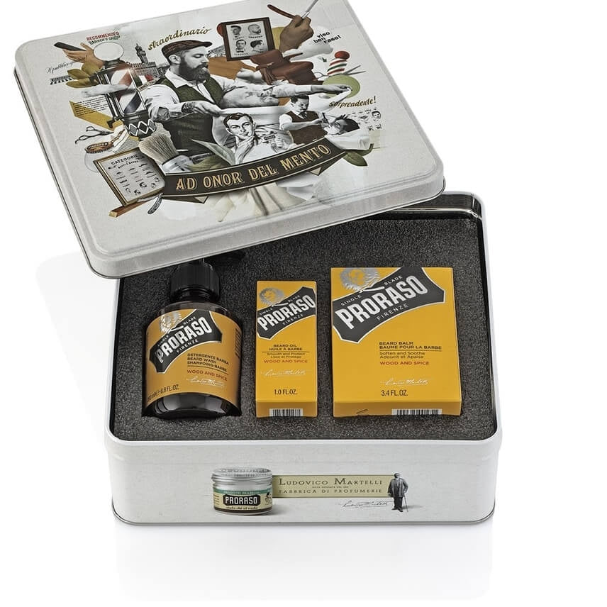 Proraso Wood and Spice sada na vousy