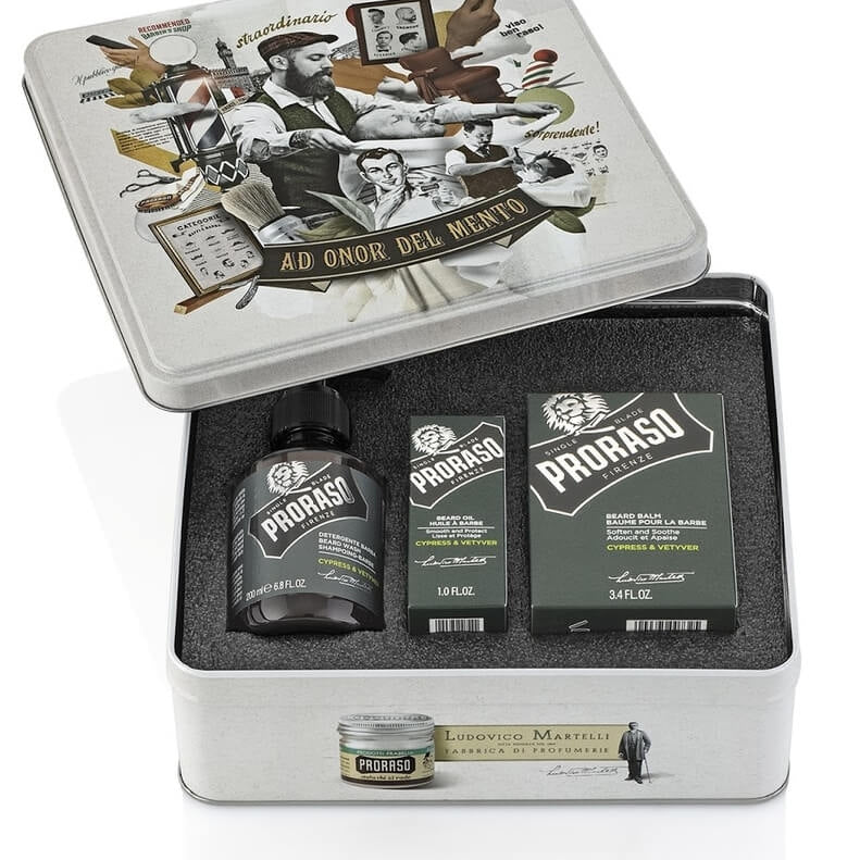 Proraso Cypress and Vetyver sada na vousy