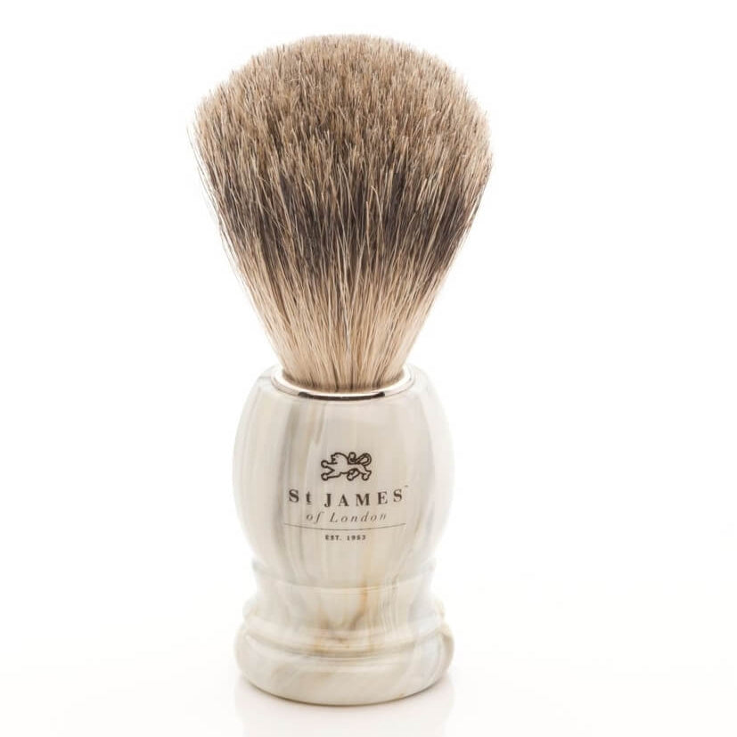 St James of London Alabaster Marble Super Badger štětka na holení