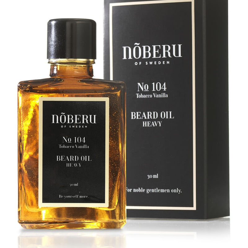 Noberu Stockholm Tobacco Vanilla Heavy olej na vousy 30 ml — těžší olej pro delší vousy se signature vůní tabáku a vanilky