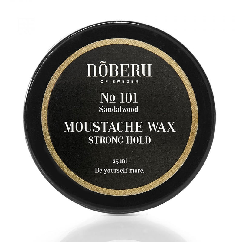 Noberu Sandalwood Strong Hold vosk na knír 25 ml — silná fixace s vůní santalového dřeva