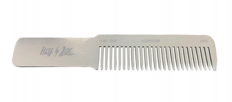 Hey Joe Premium Aluminium AC10 hřeben na vlasy 20,5 cm - ručně vyrobený hliníkový barberský hřeben ze Španělska