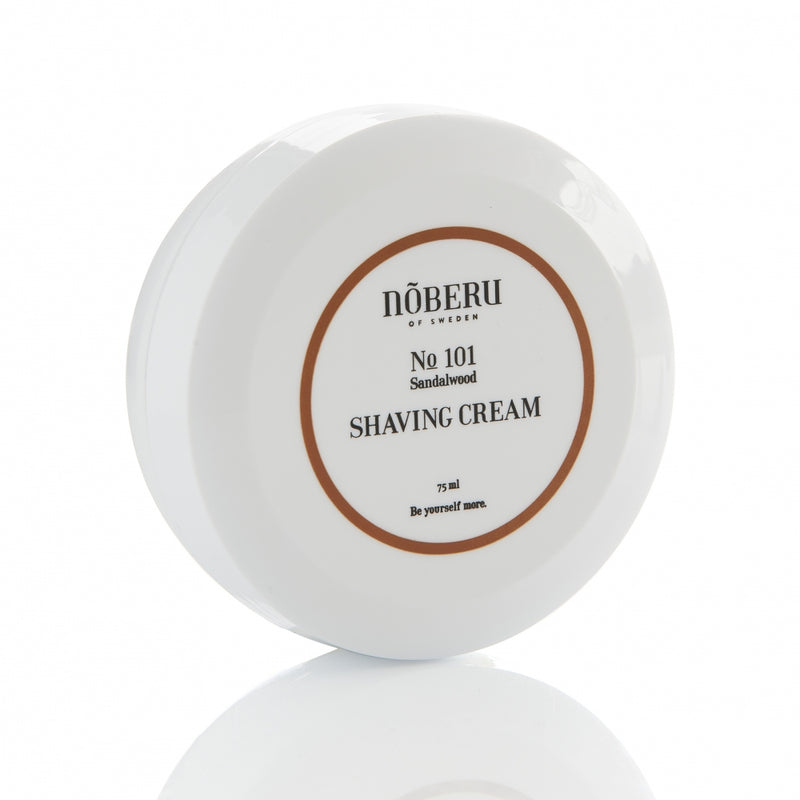 Noberu Stockholm Sandalwood krém na holení 75 ml — švédský holicí krém s vůní santalového dřeva