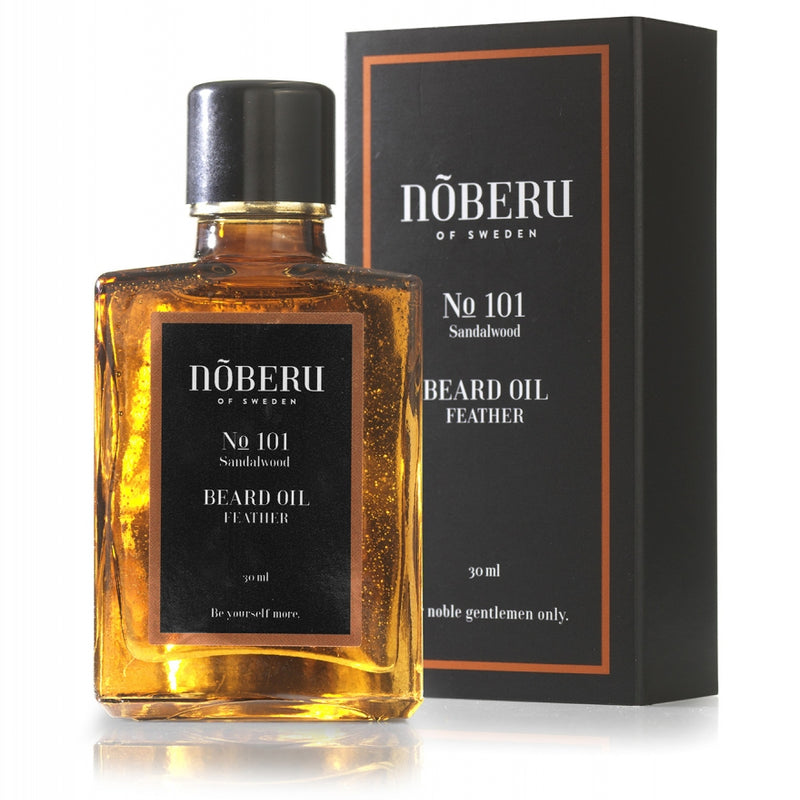 Nõberu Sandalwood Feather lehký olej na vousy 30 ml — santalové dřevo, kůže, pižmo