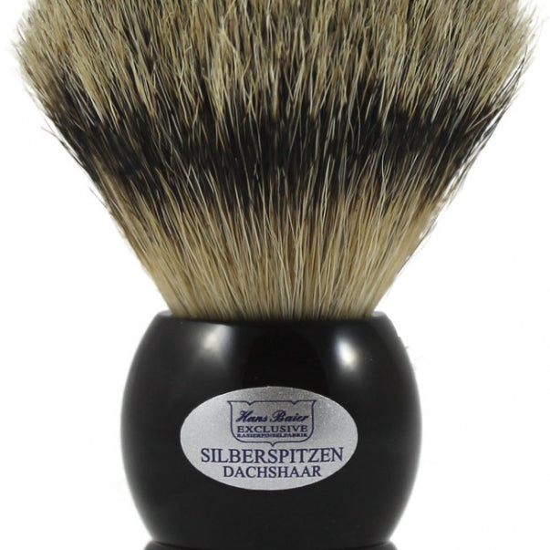 Hans Baier Acryl Black Silvertip štětka na holení