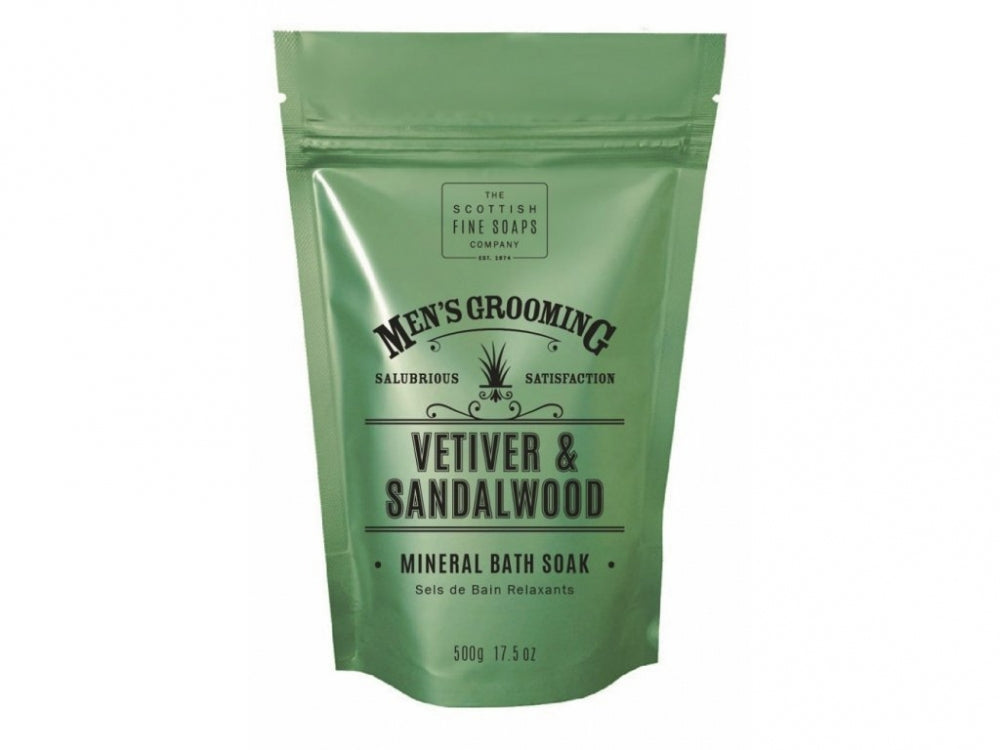 Scottish Fine Soaps Vetiver and Sandalwood prášek do koupele 500 g
