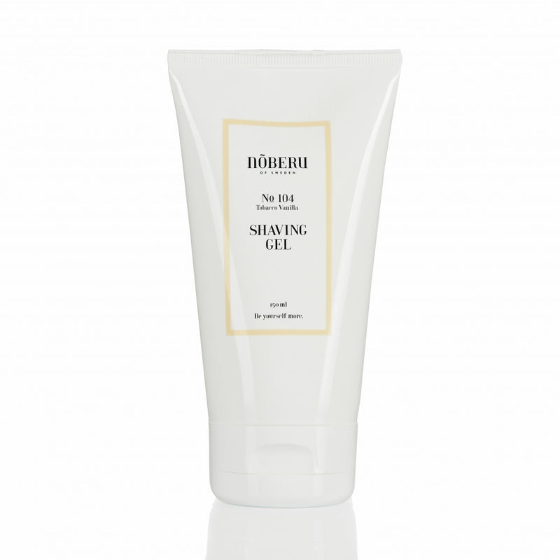 Noberu Stockholm Tobacco Vanilla transparentní gel na holení 150 ml — průhledná textura pro tvarování kontur