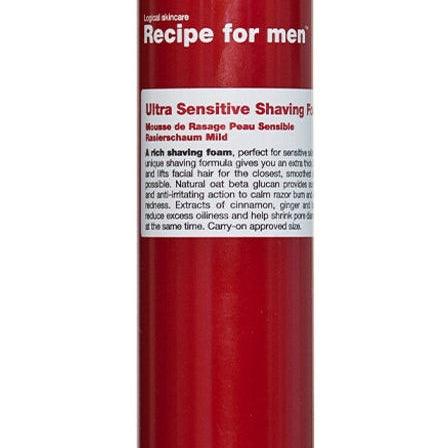 Recipe For Men Ultra Sensitive pěna na holení 100 ml