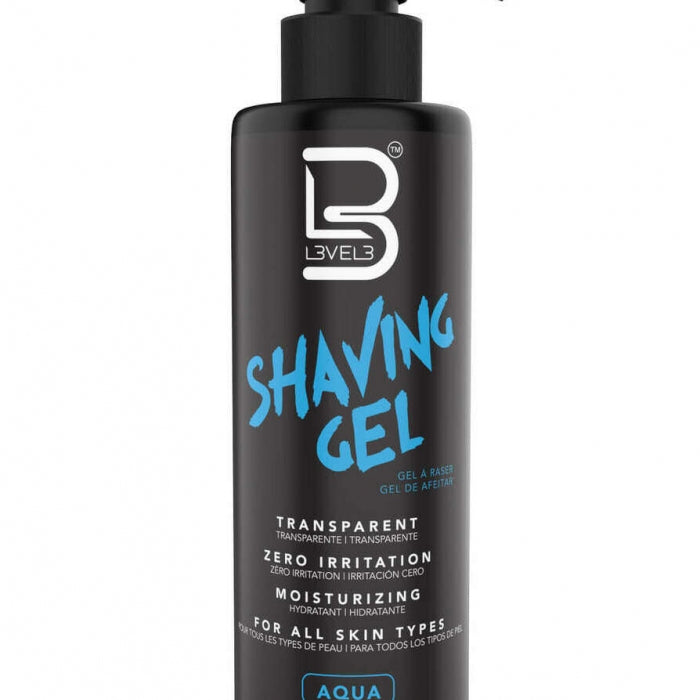 L3VEL3 Aqua transparentní gel na holení 500 ml
