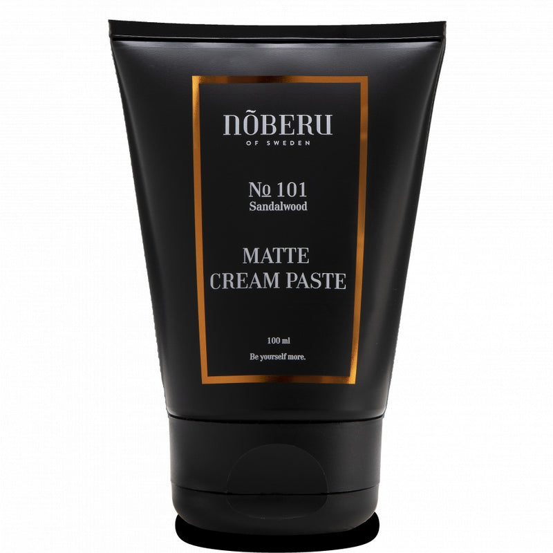 Noberu Sandalwood Matte Cream pasta 100 ml — matná krémová stylingová pasta se silnou fixací a vůní santalového dřeva