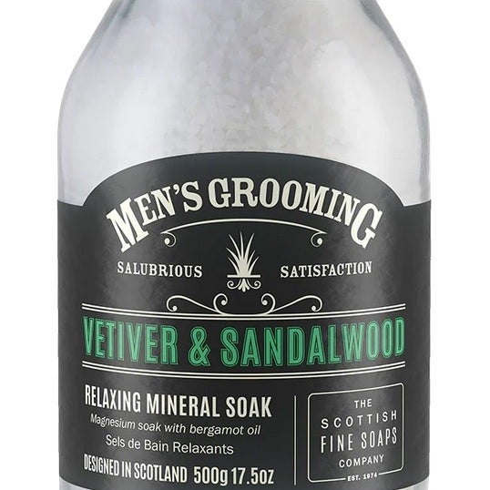 Scottish Fine Soaps Vetiver and Sandalwood sůl do koupele 500 g