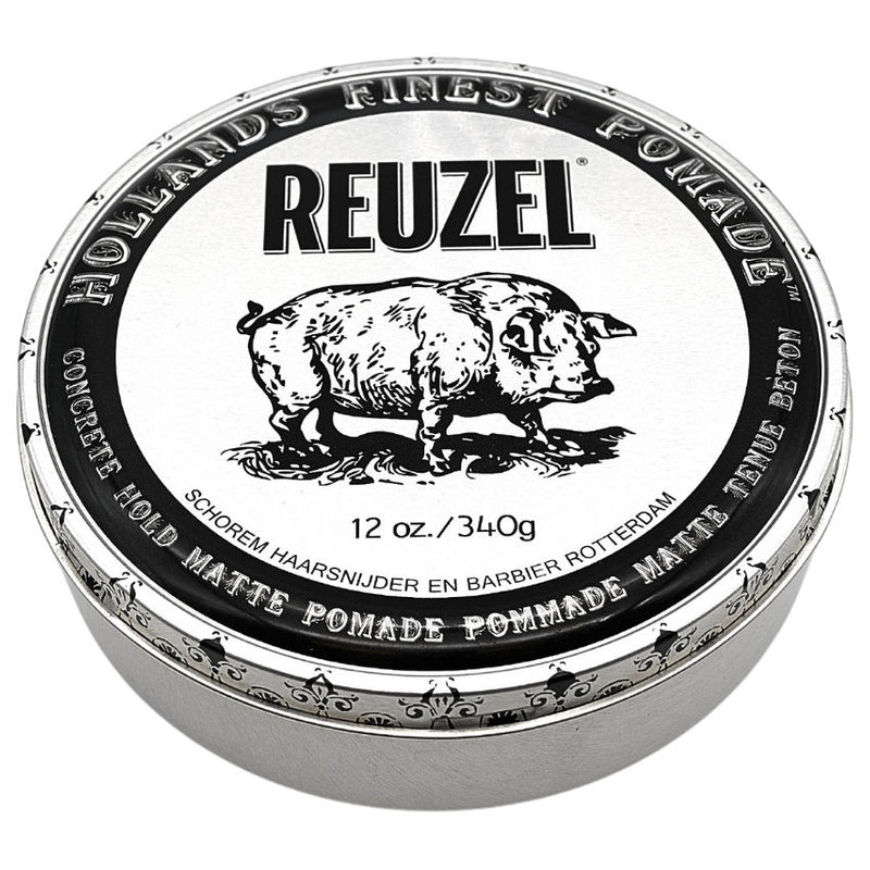 Reuzel Concrete Hold matná pomáda 340 g, extrémní fixace a matný finish z rotterdamské barbershopové řady