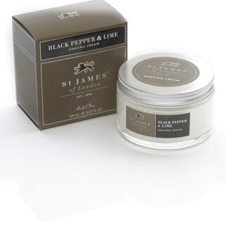 St James of London Black Pepper & Lime, krém na holení 150 ml