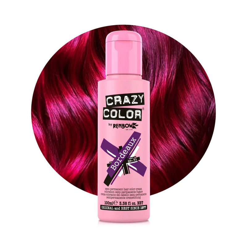 Crazy Color Bordeaux No.51 barva na vlasy 100 ml
