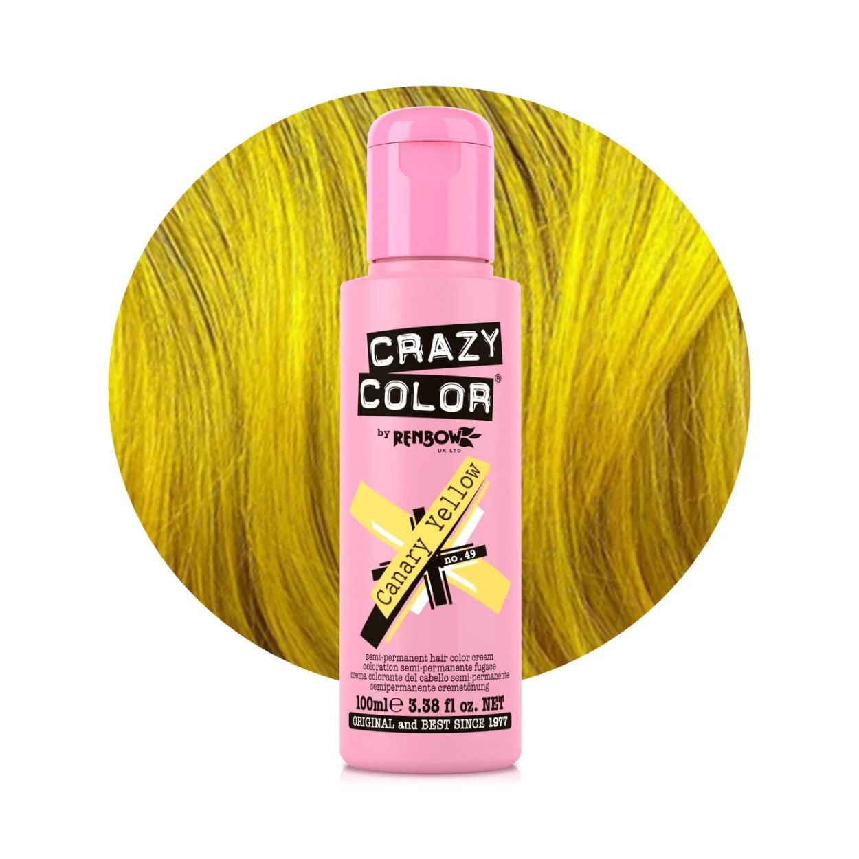 Crazy Color Canary Yellow No.49 barva na vlasy 100 ml