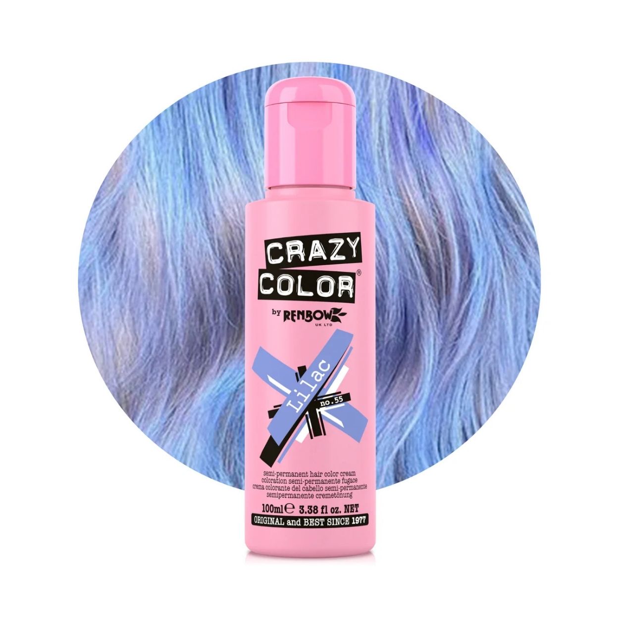 Crazy Color Lilac No.55 barva na vlasy 100 ml