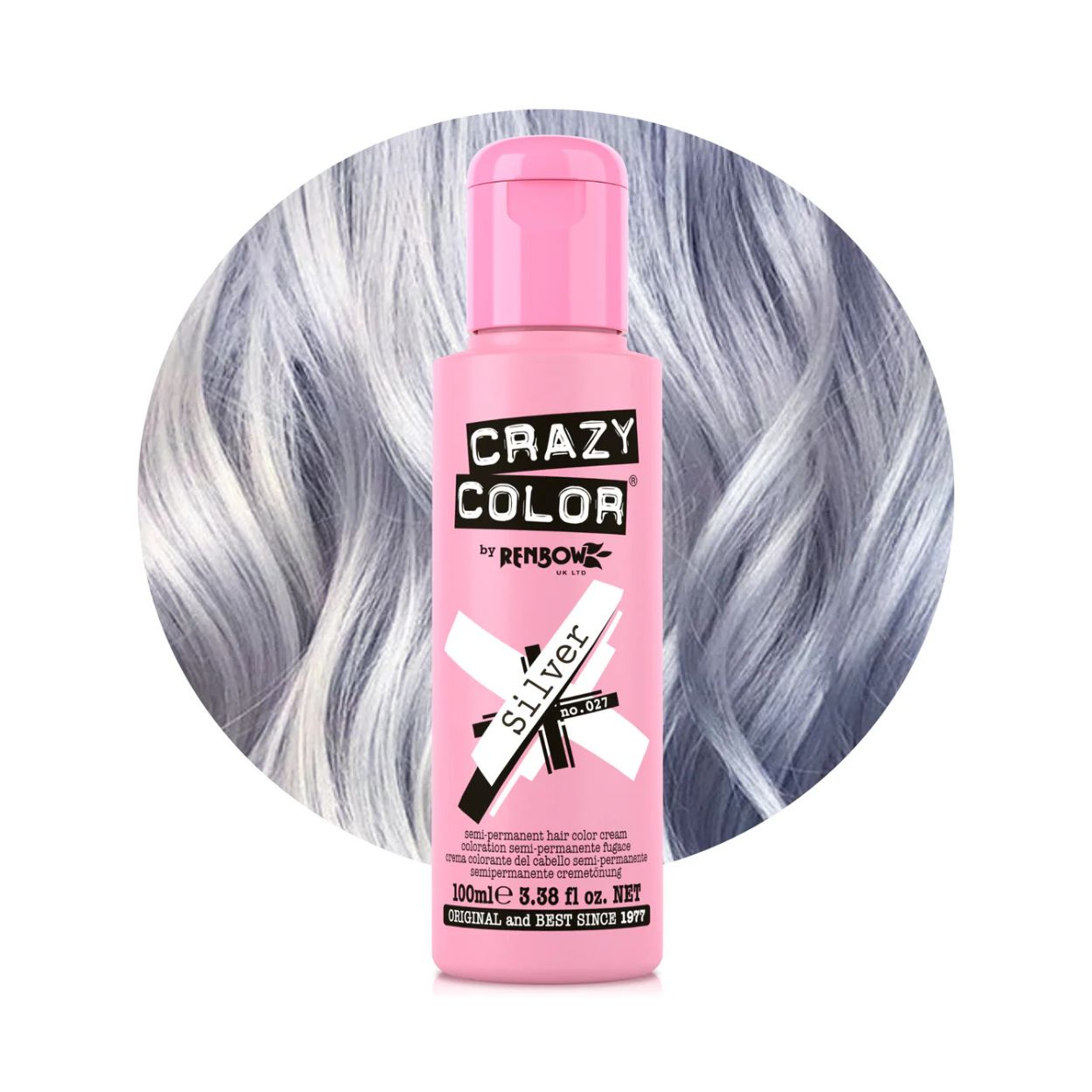 Crazy Color Silver No.027 barva na vlasy 100 ml