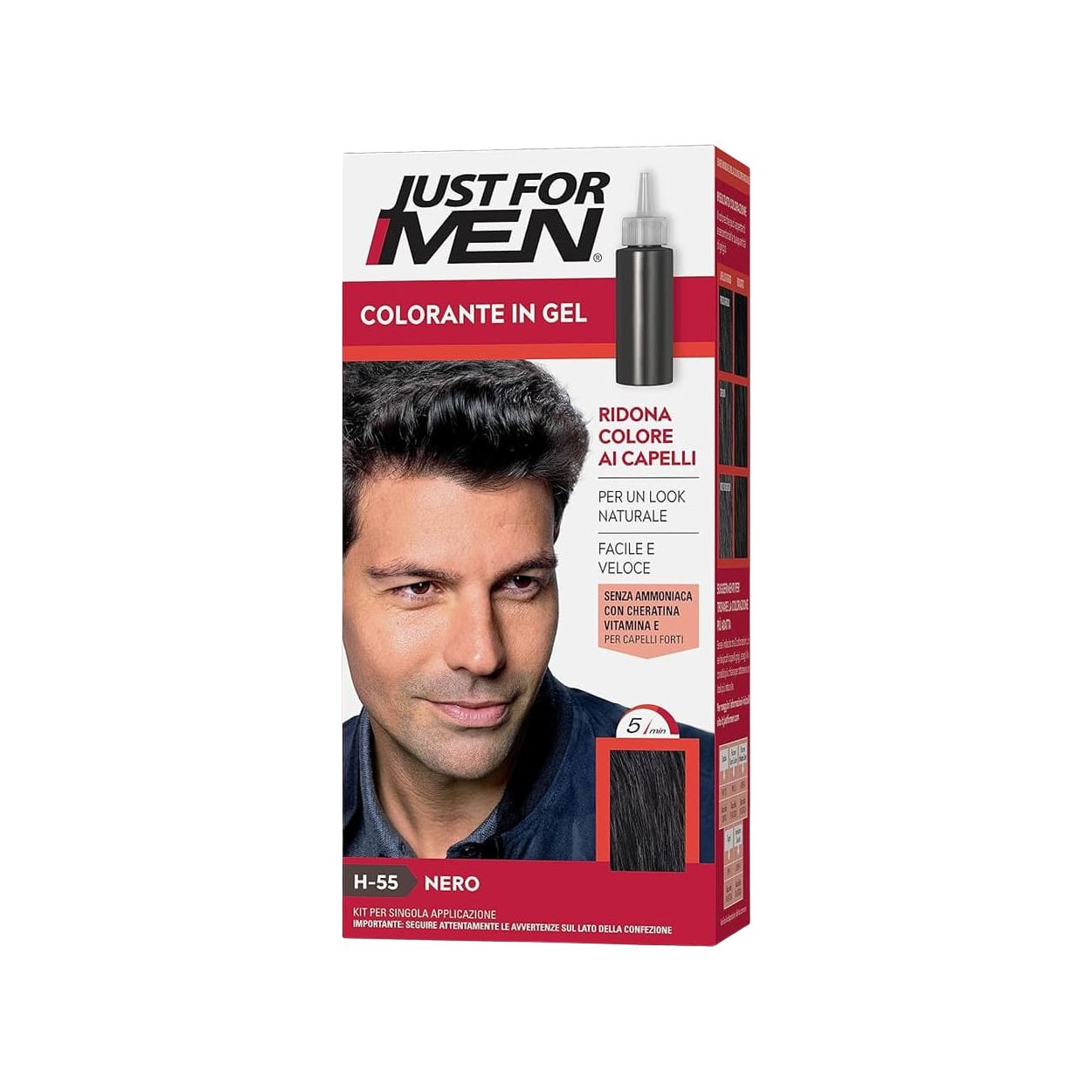Just For Men Barvicí šampon na vlasy - Black/Černá H-55