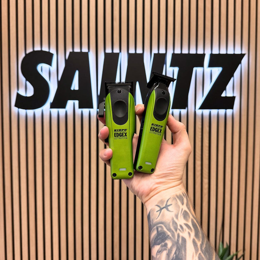 Sada profesionálních strojků na vlasy Kiepe EDGEX Ultrathin Combo Clipper + Trimmer Green