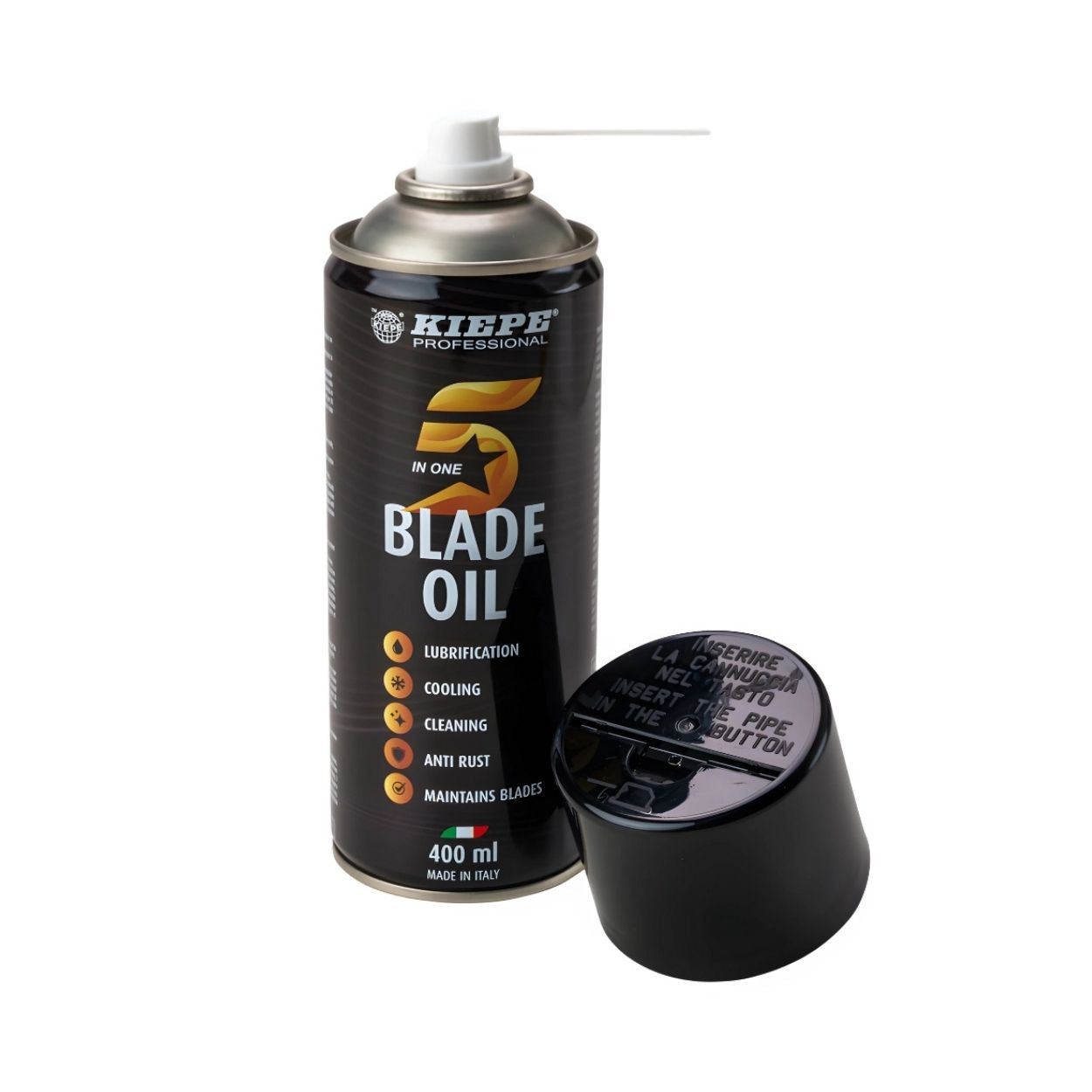 Kiepe Blade Oil 5in1 multifunkční ochranný sprej na střihací strojky 400 ml