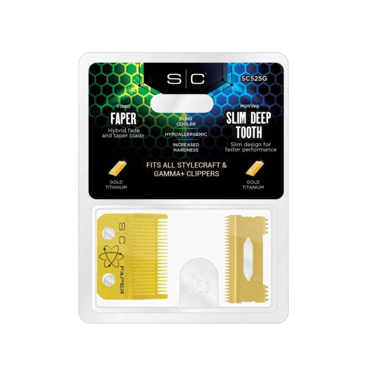 StyleCraft FAPER GOLD + SLIM DEEP TOOTH střihací hlavice