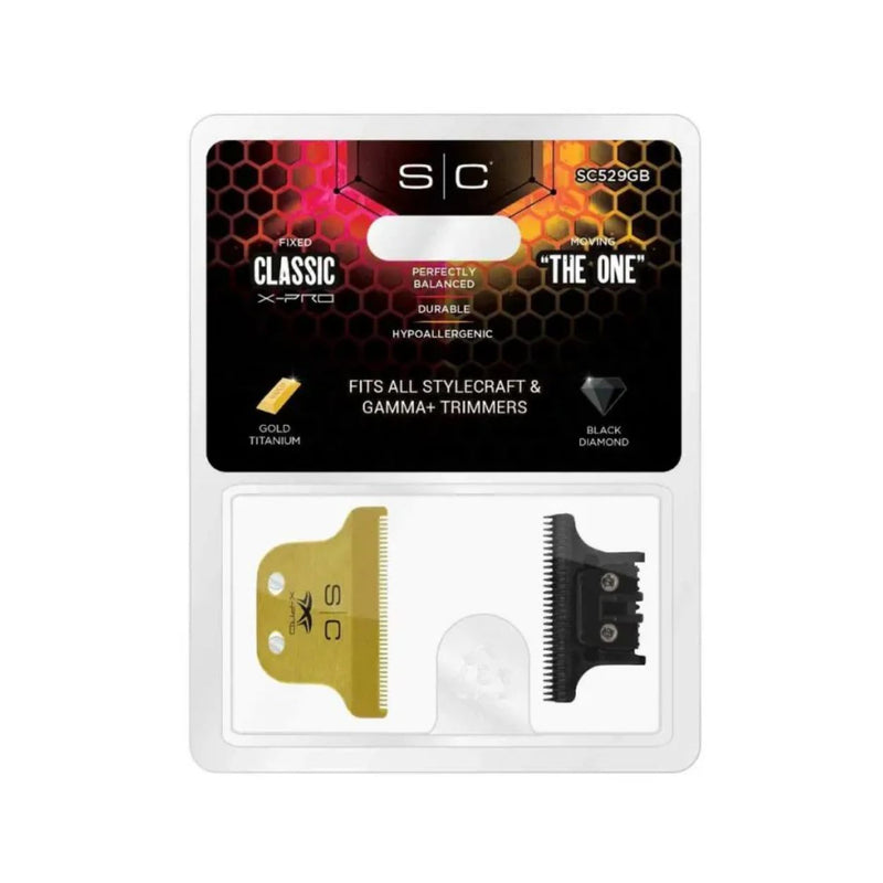 StyleCraft X-PRO CLASSIC GOLD + THE ONE DLC střihací hlavice