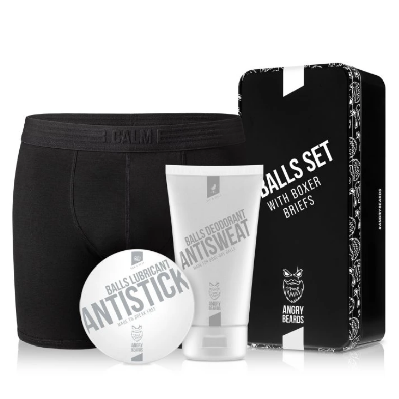 Angry Beards dárková sada na kule a trenky XL