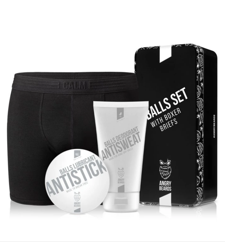 Angry Beards dárková sada na kule a trenky XL