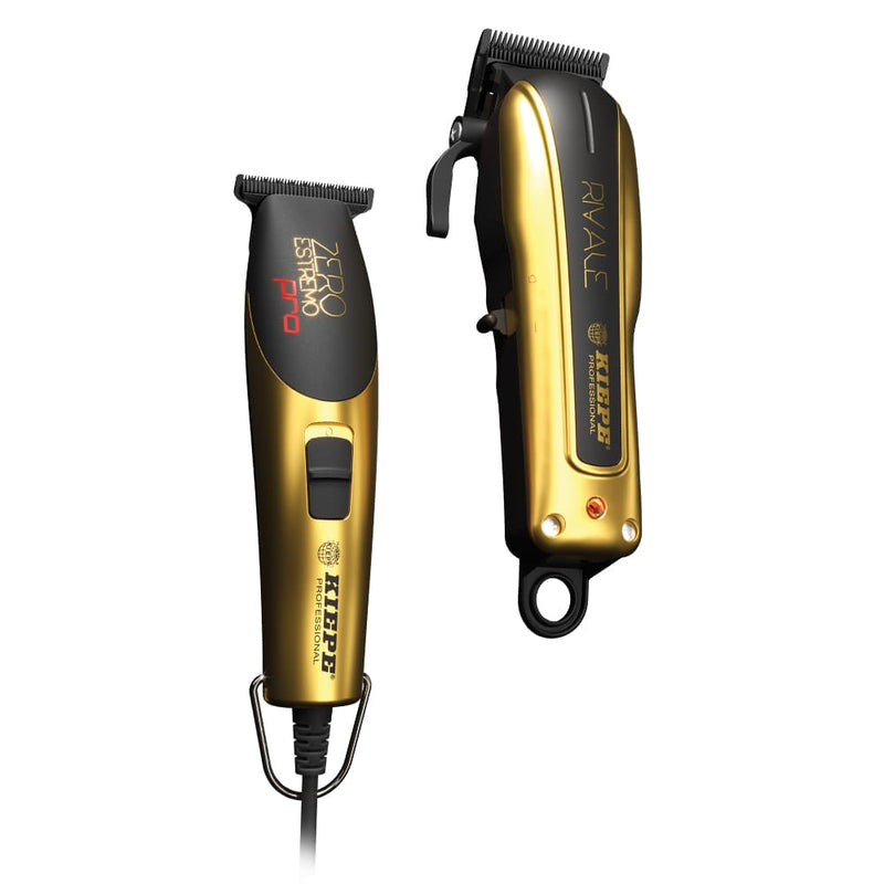 Kiepe Professional Golden Combo Rivale + Zero Estremo profesionální sada strojku na vlasy a konturovacího strojku - fotografie 1
