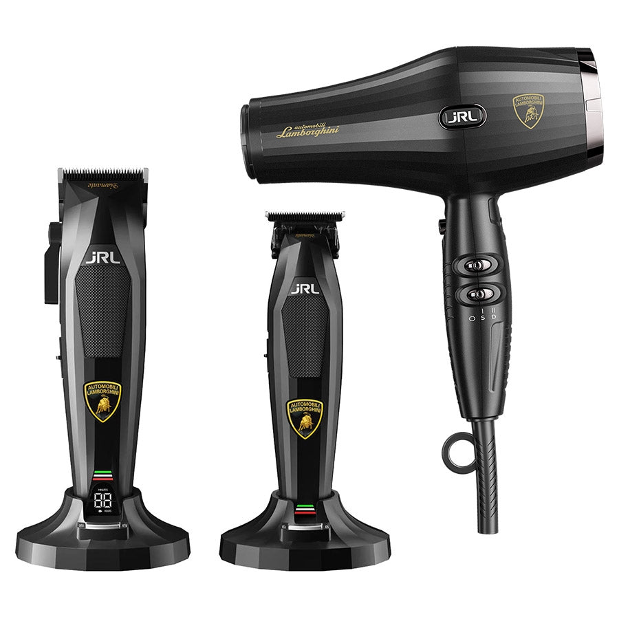 JRL Lamborghini Diamante Black collection Clipper & Trimmer & fén sada