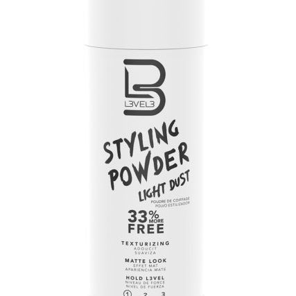 L3VEL3 Light Hold stylingový pudr na vlasy 30 g