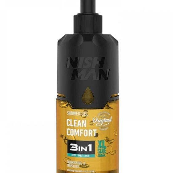 Nishman Clean Comfort 3in1 sprchový gel 480 ml