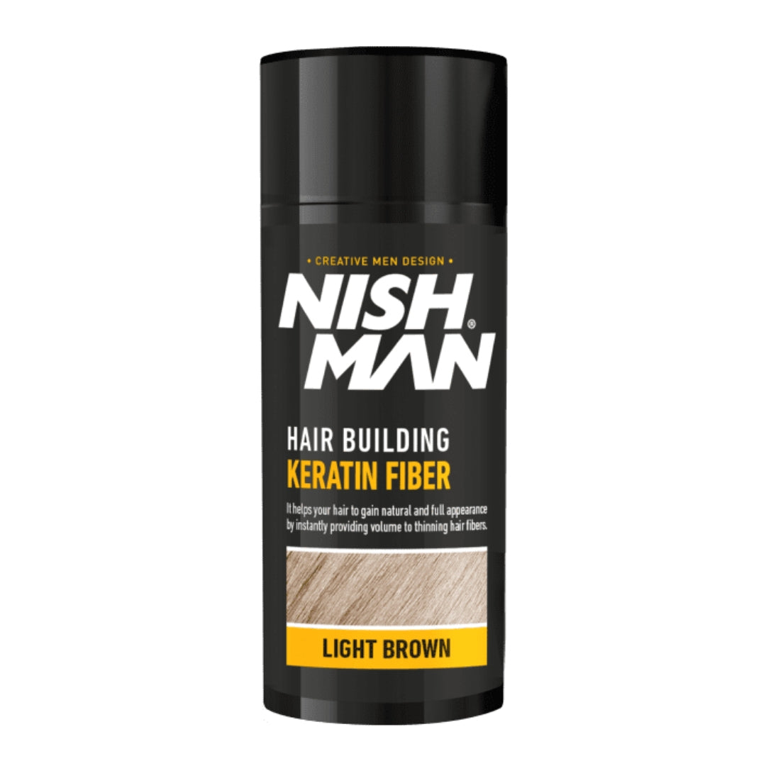 Nishman keratinová vlasová vlákna světle hnědá 21 g