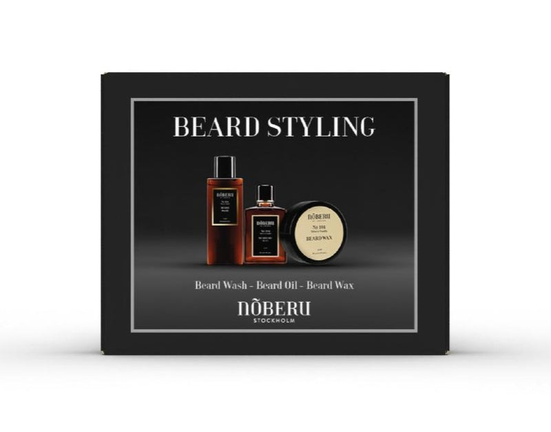 Nõberu Stockholm Beard Styling sada na vousy — šampon, olej a vosk s vůní Tobacco Vanilla
