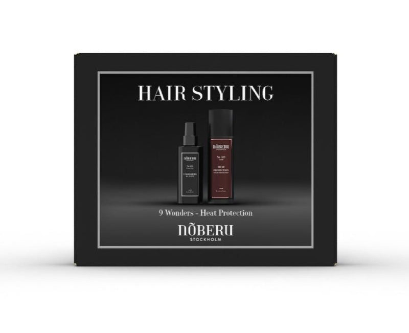 Noberu Stockholm Hair Styling sada 2×200 ml — švédská péče s tepelnou ochranou vlasů