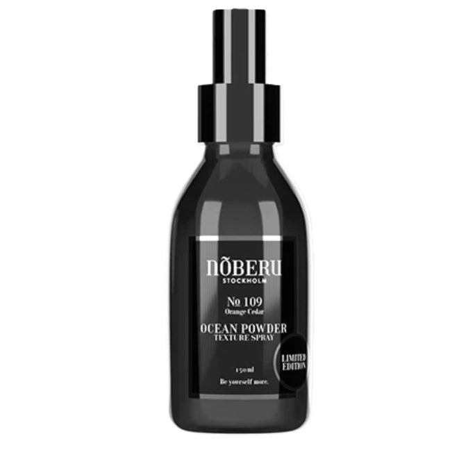Noberu Stockholm Ocean Powder Orange Cedar LE stylingový sprej 150 ml — hybridní sea salt sprej a pudr pro objem
