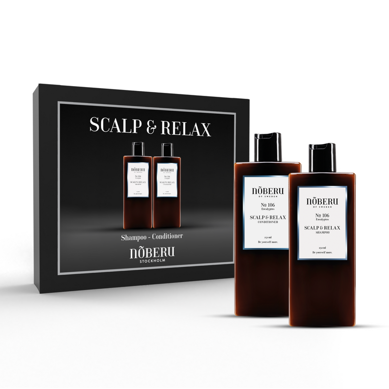 Nõberu Stockholm Scalp and Relax sada šamponu a kondicionéru 2× 250 ml — péče s eukalyptem pro citlivou pokožku hlavy