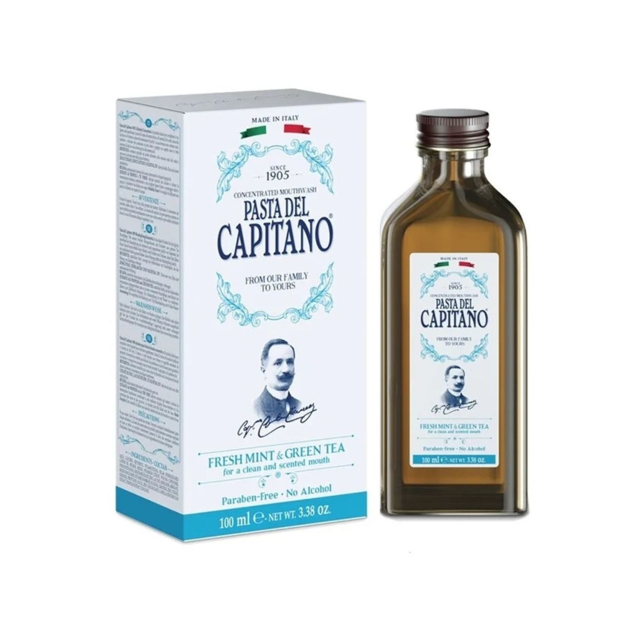 Pasta del Capitano 1905 Green Tea ústní voda 100 ml