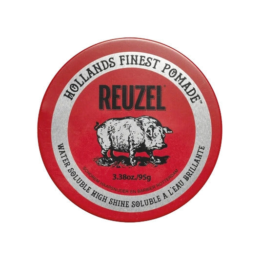 Reuzel Red W/B High Sheen Pig pomáda 95 g, vodní báze s vysokým leskem a variabilní fixací