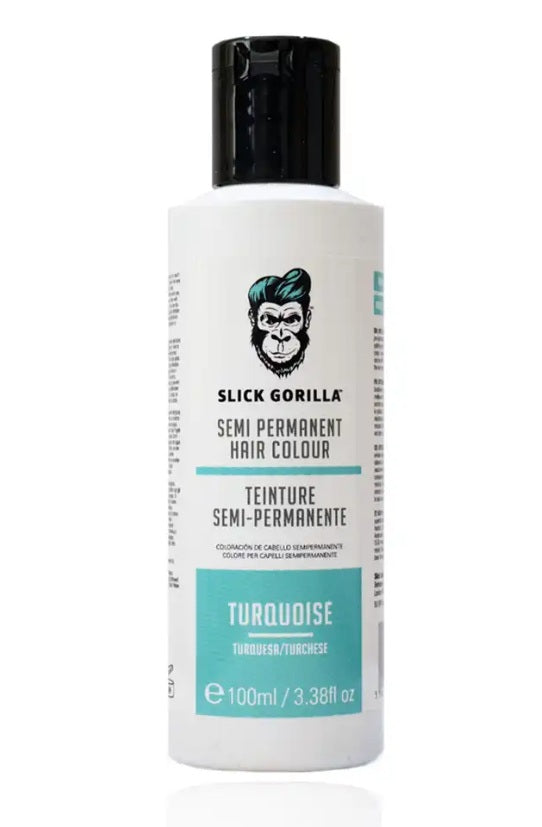 Slick Gorilla Hair Colour Turquoise 100 ml, semi-permanentní tyrkysová barva na vlasy bez amoniaku