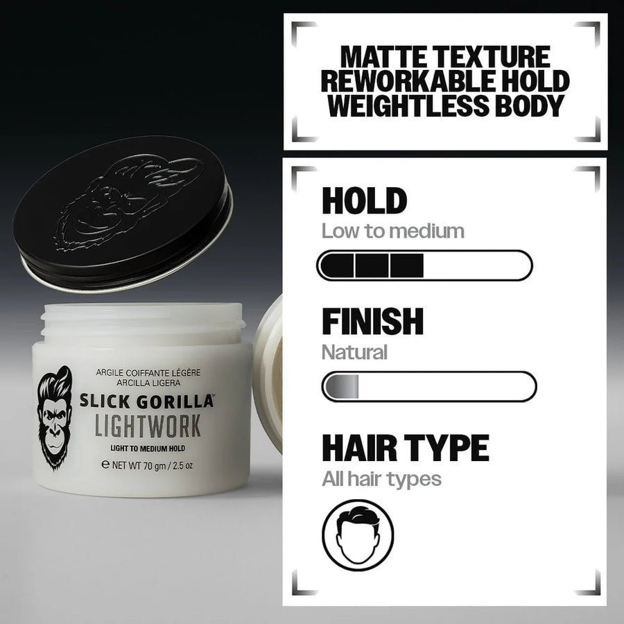 Slick Gorilla Lightwork stylingová hlína na vlasy 70 g