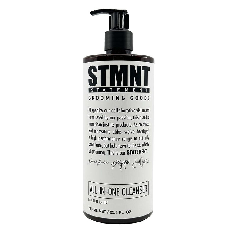 STMNT All-In-One Cleanser univerzální šampon 750 ml s aktivním uhlím a mentolem