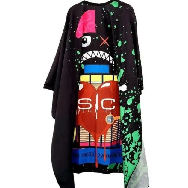 StyleCraft Cutting Cape RADIOACTIVE Black kadeřnická pláštěnka